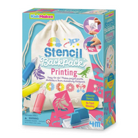 Stencilled BackPack Printing - KIT FOR KIDS-Craft Kits-Little Lane Workshops