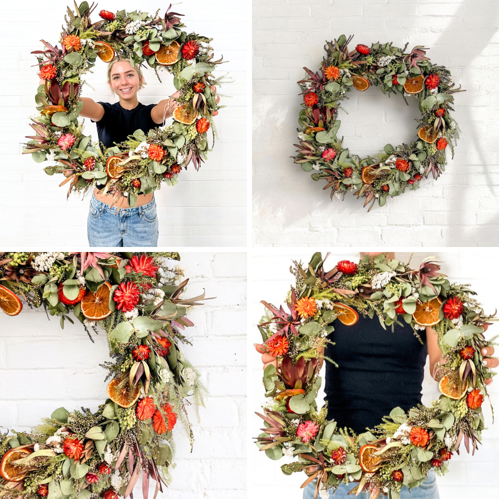 FRESH TO DRIED FLORAL CHRISTMAS WREATH WORKSHOP-Workshop-Little Lane Workshops