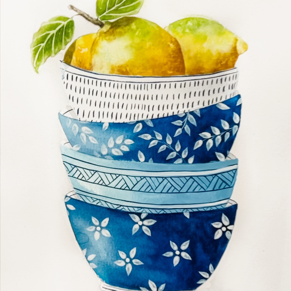 WATERCOLOUR & GOUACHE WORKSHOP - Lemon Bowls-Workshop-Little Lane Workshops
