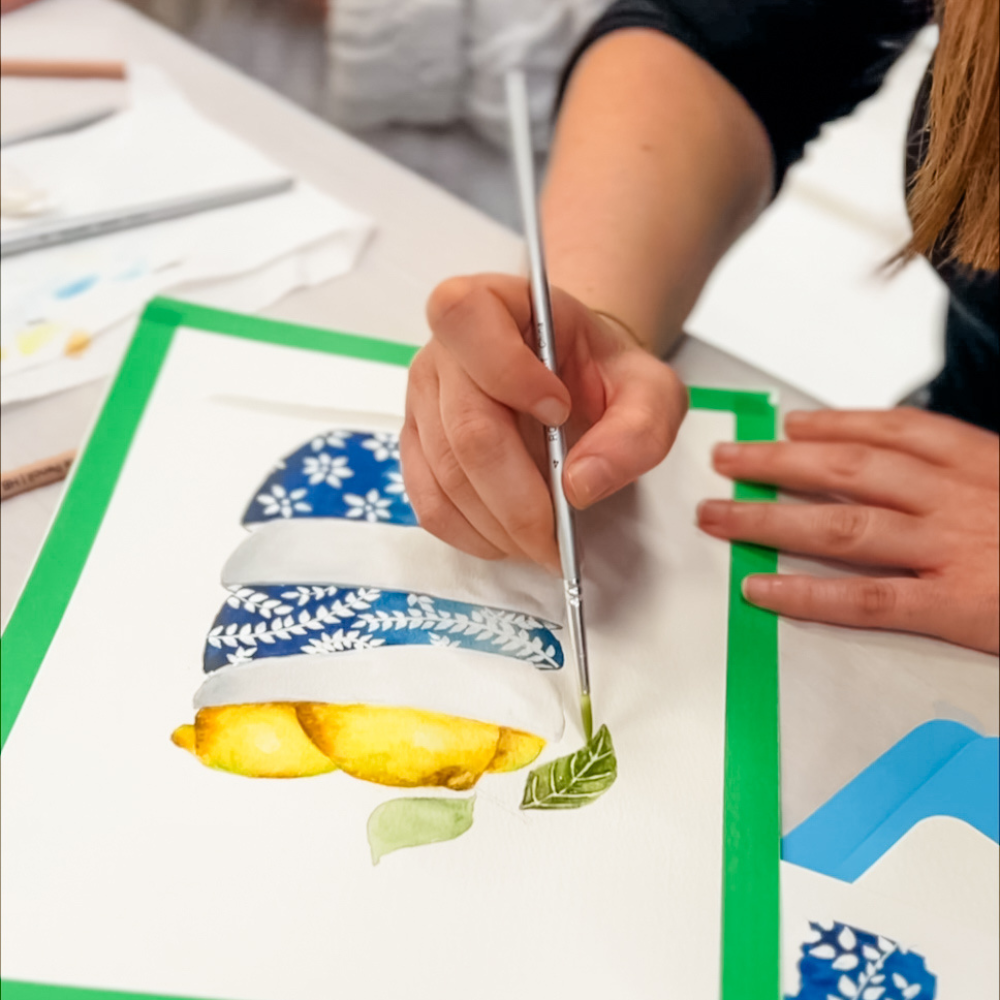 WATERCOLOUR & GOUACHE WORKSHOP - Lemon Bowls-Workshop-Little Lane Workshops
