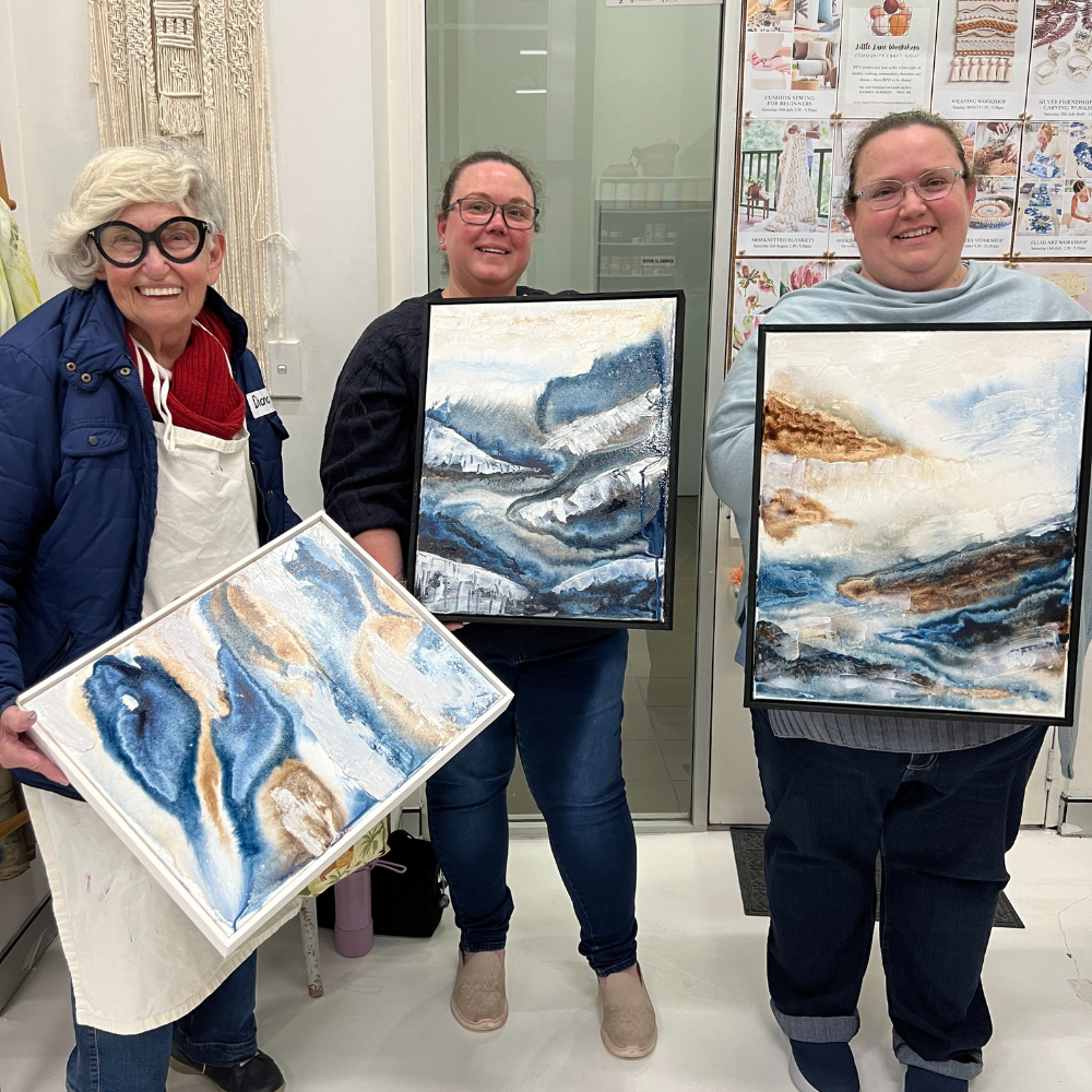 Acrylic Ink Abstract Art on Canvas Workshop-Workshop-Little Lane Workshops