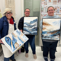 Acrylic Ink Abstract Art on Canvas Workshop-Workshop-Little Lane Workshops