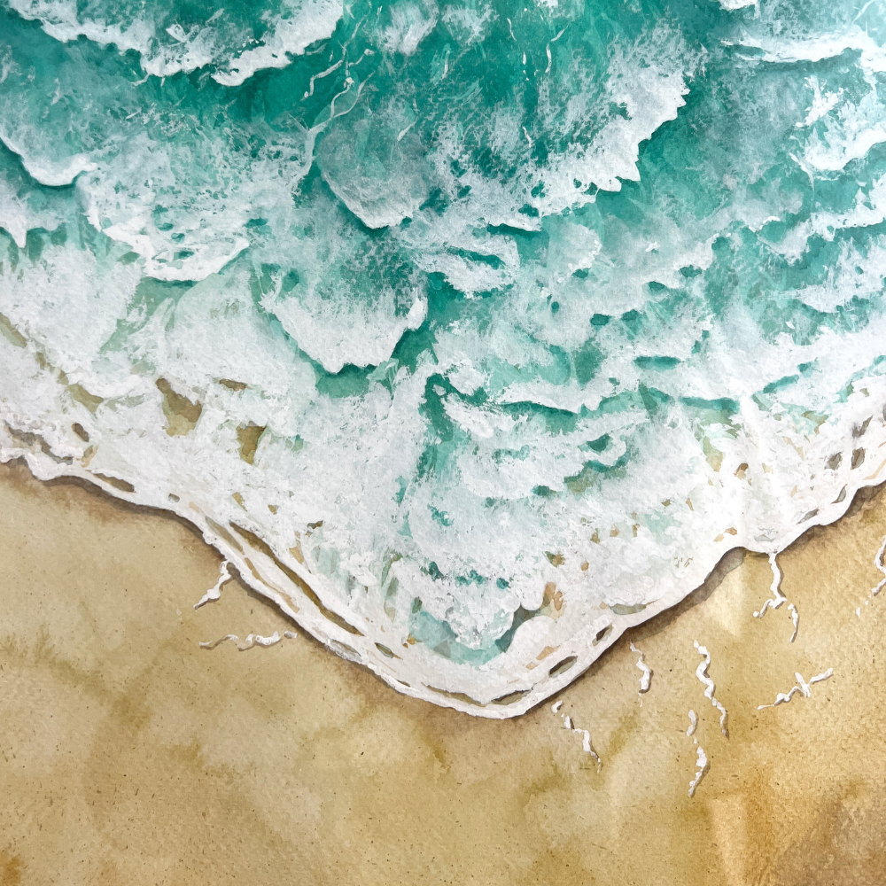 Aerial Ocean Watercolour Class-Workshop-Little Lane Workshops
