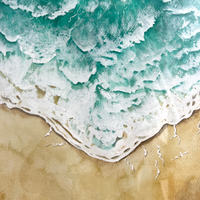 Aerial Ocean Watercolour Class-Workshop-Little Lane Workshops