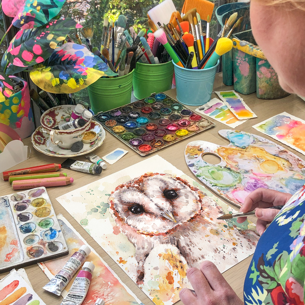 WATERCOLOUR BARN OWLS WORKSHOP | Little Lane Workshops | Sydney ...