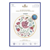 DMC Folk Bird Counted Cross Stitch EMBROIDERY Kit-Craft Kits-Little Lane Workshops