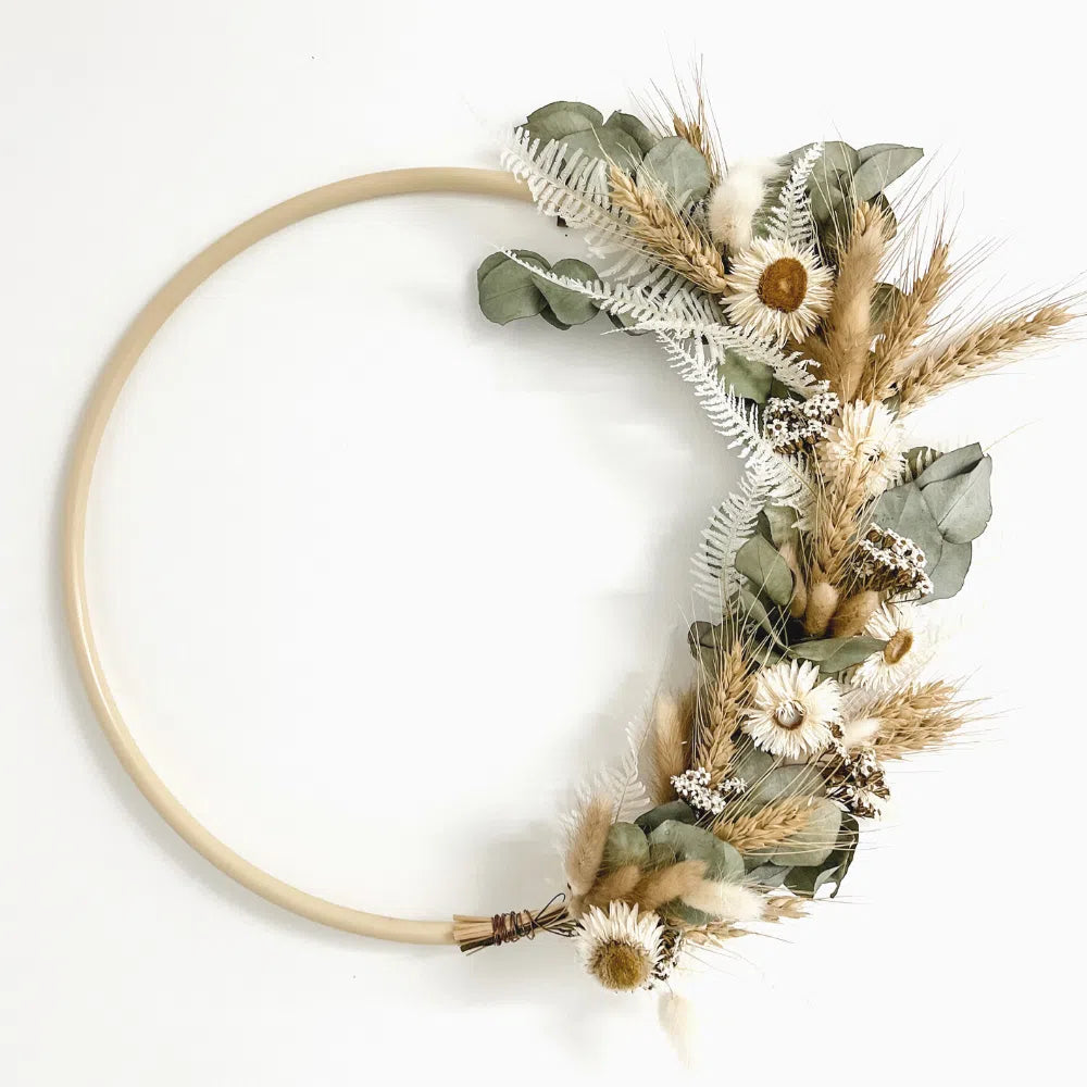 DRIED FLORAL WREATH WORKSHOP | Little Lane Workshops | Sydney Creative ...