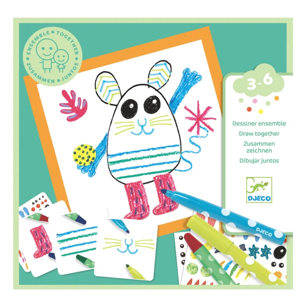 Funny Animal Drawing Kit for Kids-Craft Kits-Little Lane Workshops