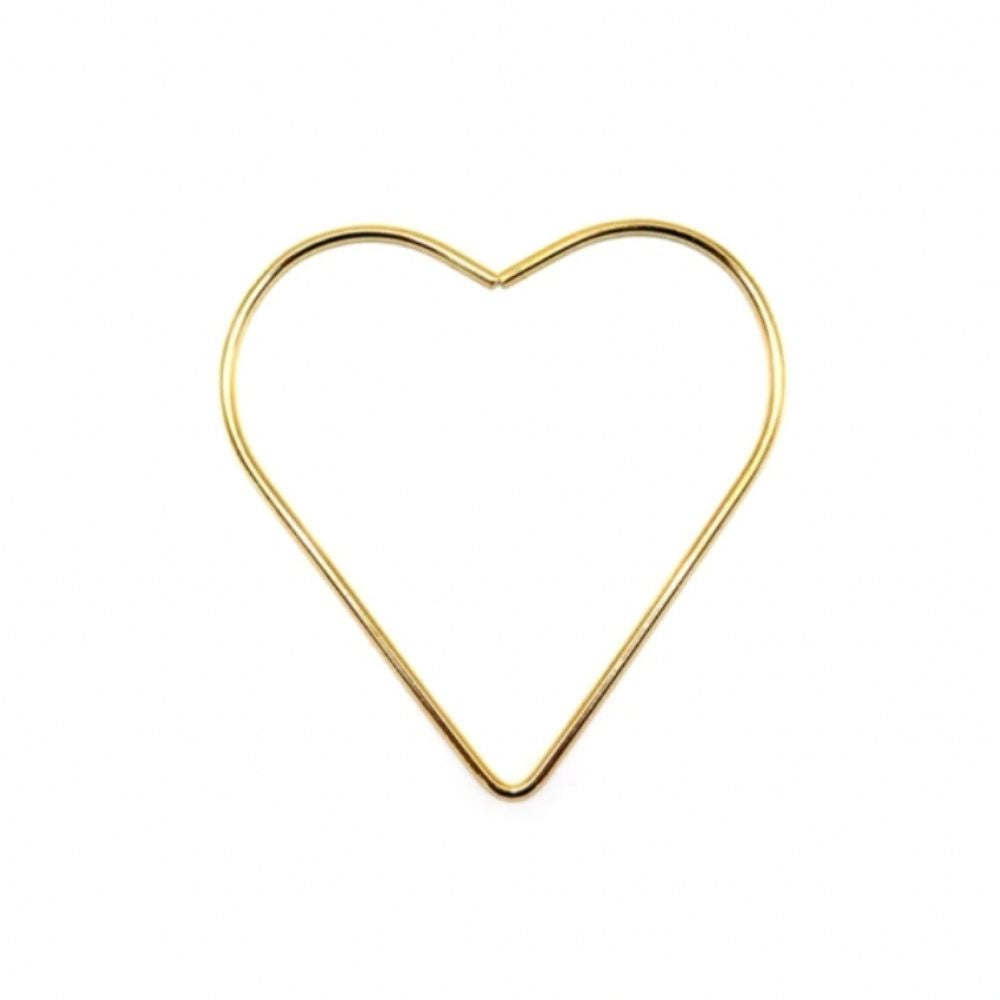 Gold Heart Metal Frame For Dreamcatchers & Macrame-Macrame-Little Lane Workshops