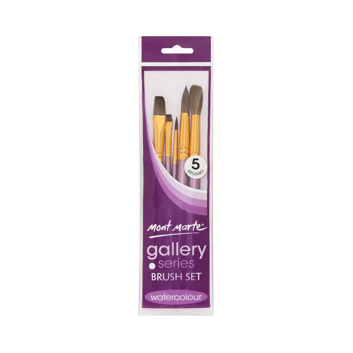 Mont Marte Gallery Watercolour Paint Brush Set 5-Little Lane Workshops