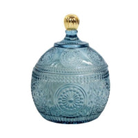 Motif Glass Trinket Jars - Various Colours-Homewares-Little Lane Workshops