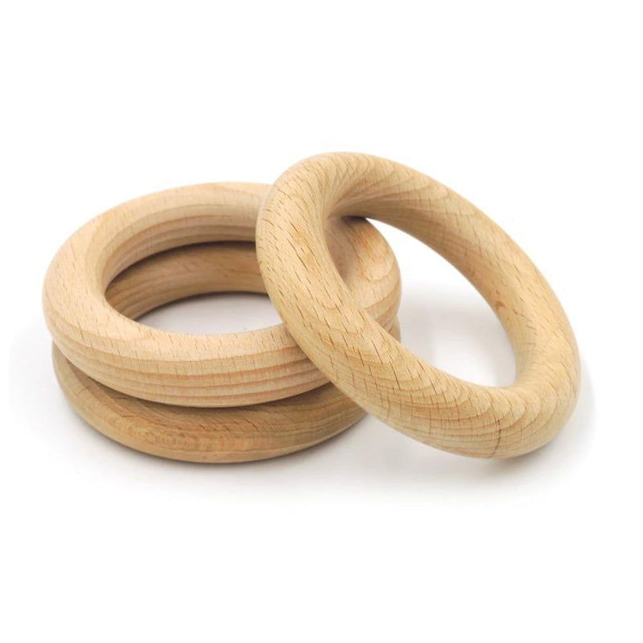 Natural Beech Wooden Macrame Ring 80mm-Macrame-Little Lane Workshops