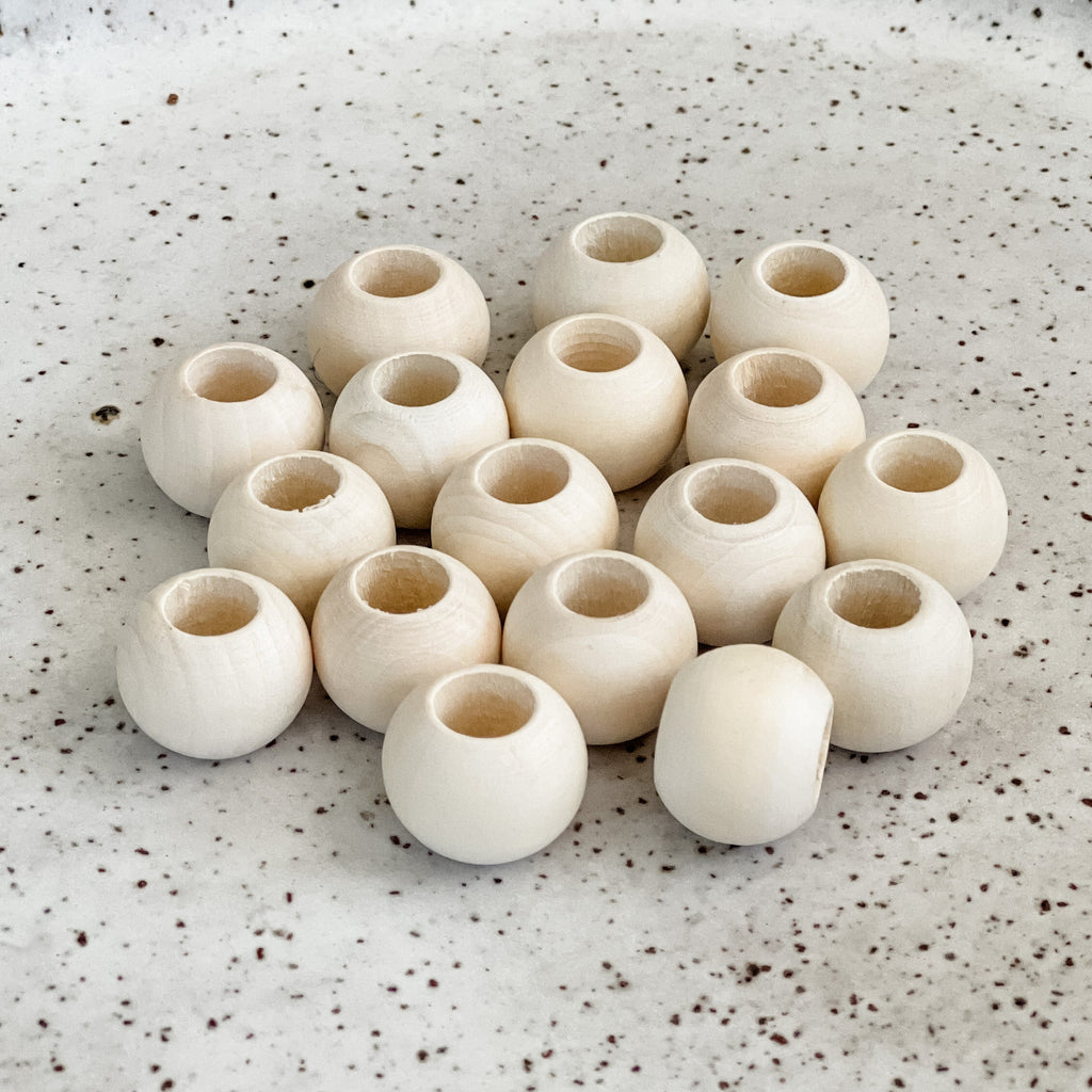 Wooden Beads Small Beads With Large Holes Natural Wooden Macrame