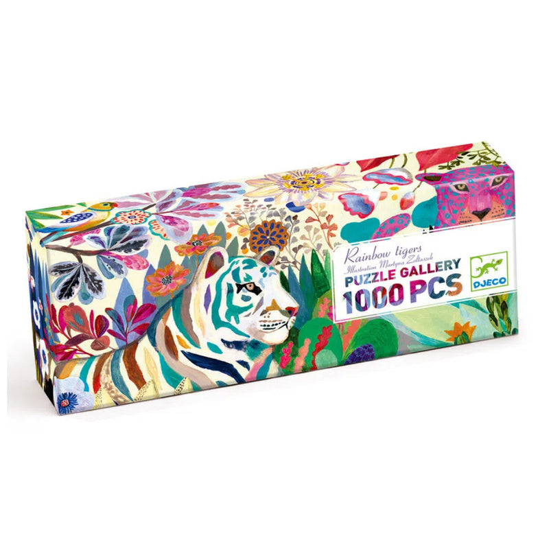 Rainbow Tigers 1000 Piece Jigsaw Puzzle-Puzzles-Little Lane Workshops