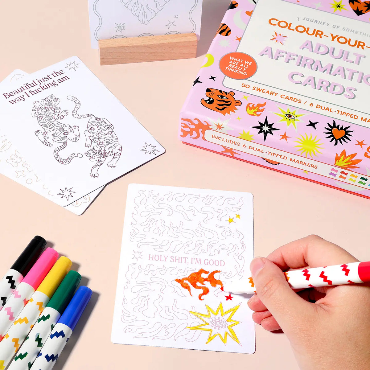Colour Your Own Affirmation Cards For Adults-Craft Kits-Little Lane Workshops