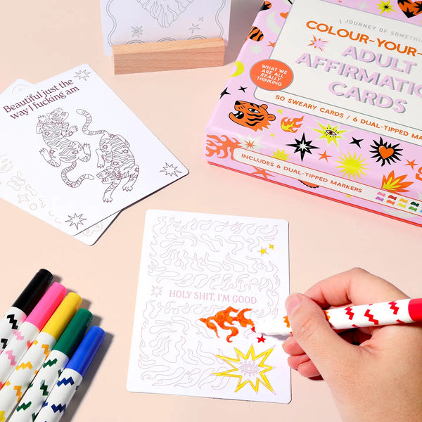 Colour Your Own Affirmation Cards For Adults
