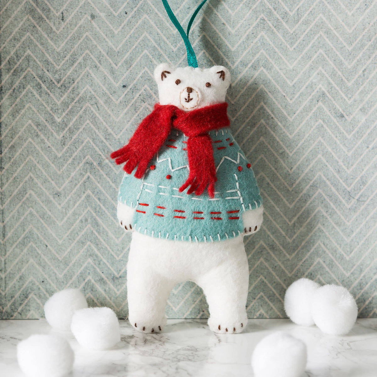 Polar Bear Felt Craft Mini Kit by Corrine Lapierre-Craft Kits-Little Lane Workshops