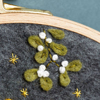 Christmas with the Mouse Family Felt Appliqué Hoop Kit by Corrine Lapierre-Craft Kits-Little Lane Workshops