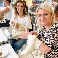 ARM KNITTED WOOL THROW BLANKET WORKSHOP-Workshop-Little Lane Workshops