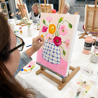Abstract Still Life Workshop – Whimsical Florals in Acrylic-Workshop-Little Lane Workshops