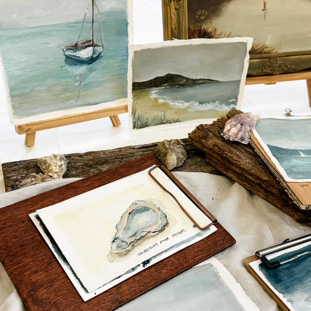 Small Scapes - Seascape Acrylic Painting Workshop on Handmade Paper-Workshop-Little Lane Workshops