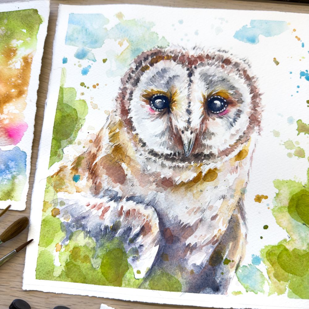 Watercolour Barn Owl Workshop-Workshop-Little Lane Workshops