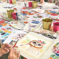 Watercolour Barn Owl Workshop-Workshop-Little Lane Workshops