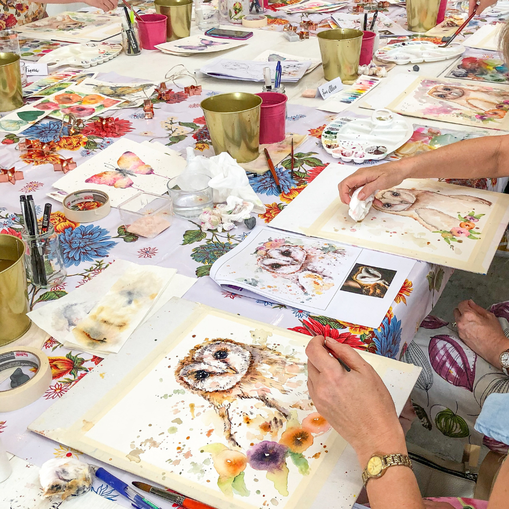 Watercolour Barn Owl Workshop-Workshop-Little Lane Workshops