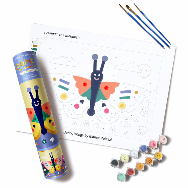 Kids Paint By Numbers - Spring Wings-Art Supplies-Little Lane Workshops