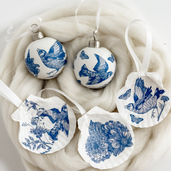 DECOUPAGE CHRISTMAS ORNAMENTS WORKSHOP-Workshop-Little Lane Workshops