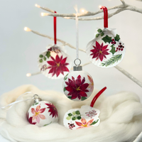 DECOUPAGE CHRISTMAS ORNAMENTS WORKSHOP-Workshop-Little Lane Workshops