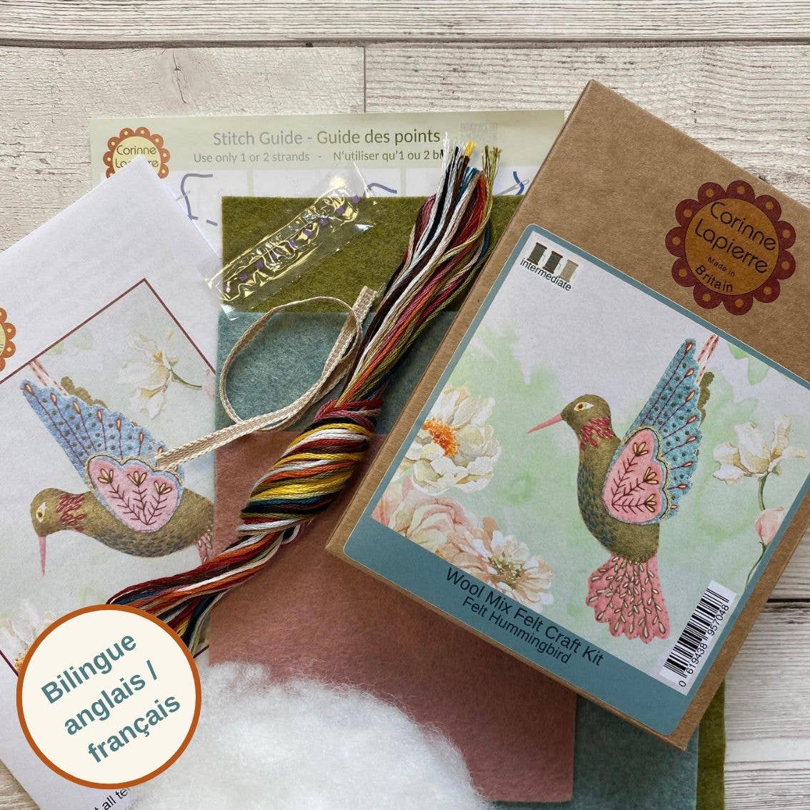 Hummingbird Felt Craft Mini Kit by Corrine Lapierre-Craft Kits-Little Lane Workshops