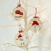 NEEDLE FELTED CHRISTMAS HOOPS WORKSHOP-Workshop-Little Lane Workshops