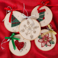 CHRISTMAS BEADED EMBROIDERY WORKSHOP-Workshop-Little Lane Workshops