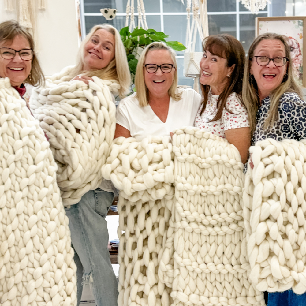 Arm Knitted Woollen Throw Blanket Workshop-Workshop-Little Lane Workshops