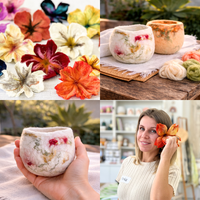 Wet Felted Flowers and Vessels Workshop-Workshop-Little Lane Workshops