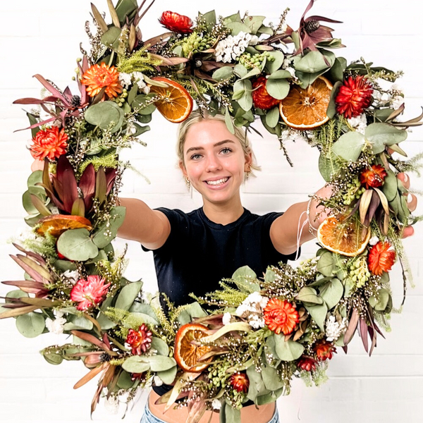 Fresh to Dried Floral Christmas Wreath Workshop-Workshop-Little Lane Workshops