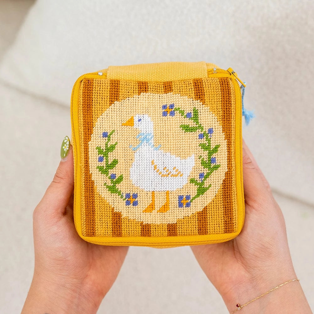Duck, Duck, Goose - Needlepoint Pouch Kit by Craft Club-Craft Kits-Little Lane Workshops