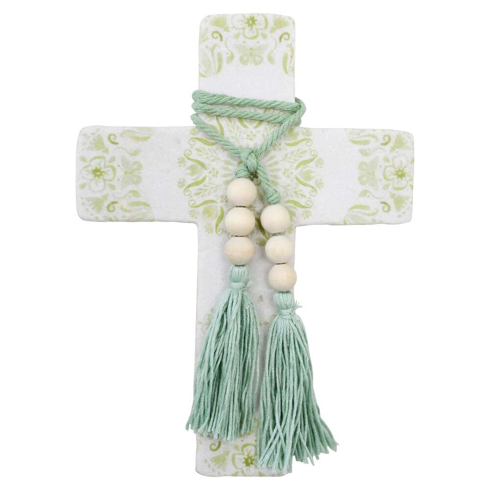 Mandala Sage Resin Decorative Cross-Homewares-Little Lane Workshops