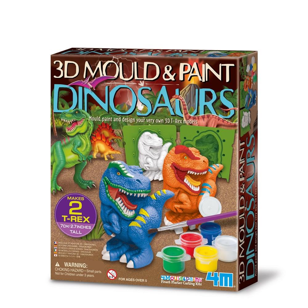 3D MOULD & PAINT KIT for Kids - Dinosaurs-Craft Kits-Little Lane Workshops