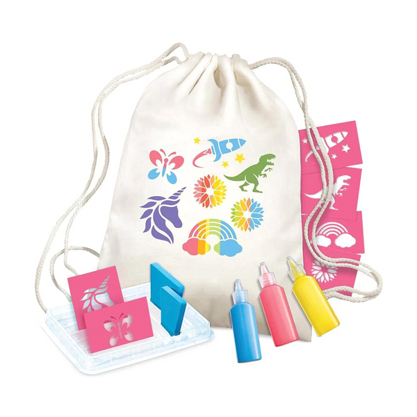 Stencilled BackPack Printing - KIT FOR KIDS-Craft Kits-Little Lane Workshops