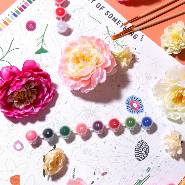 Paint By Numbers - Pressed Flowers-Art Supplies-Little Lane Workshops
