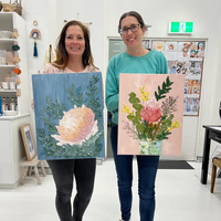 FLORAL NATIVES PALETTE KNIFE PAINTING WORKSHOP-Workshop-Little Lane Workshops