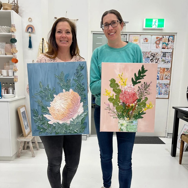 FLORAL NATIVES PALETTE KNIFE PAINTING WORKSHOP-Workshop-Little Lane Workshops