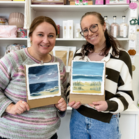 Small Scapes - Seascape Acrylic Painting Workshop on Handmade Paper-Workshop-Little Lane Workshops