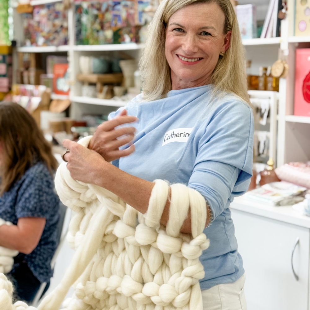 Arm Knitted Woollen Throw Blanket Workshop-Workshop-Little Lane Workshops