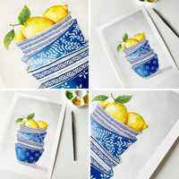 WATERCOLOUR & GOUACHE WORKSHOP - Hampton's Lemons-Workshop-Little Lane Workshops