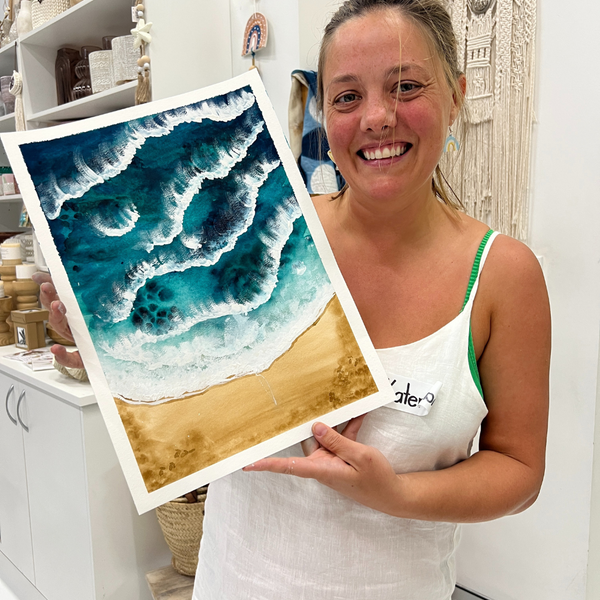 Aerial Ocean Watercolour Class-Workshop-Little Lane Workshops