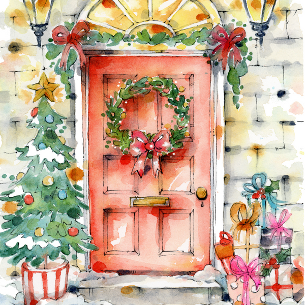 CHRISTMAS WATERCOLOUR WORKSHOP - Magical Christmas Doors-Workshop-Little Lane Workshops