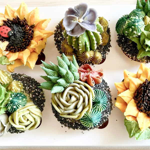 SUCCULENTS & SUNFLOWERS CUPCAKE DECORATING WORKSHOP-Workshop-Little Lane Workshops